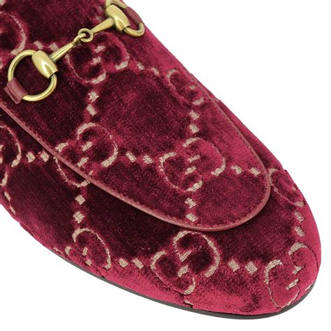 Gucci slippers red velvet